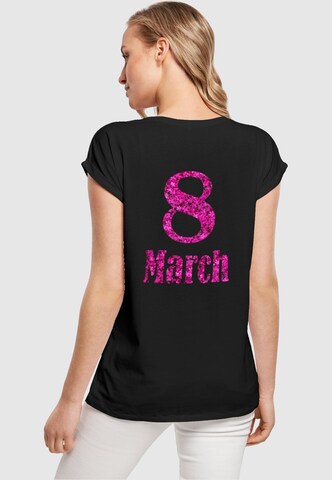 Merchcode Shirt 'WD - 8 March' in Zwart