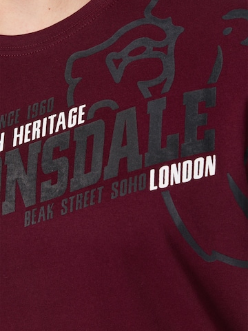 sarkans LONSDALE T-Krekls 'Walkley'