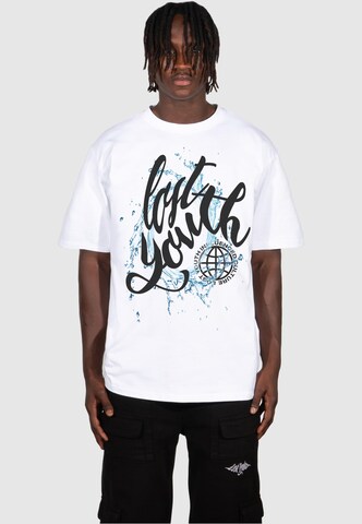 T-Shirt Lost Youth en blanc : devant