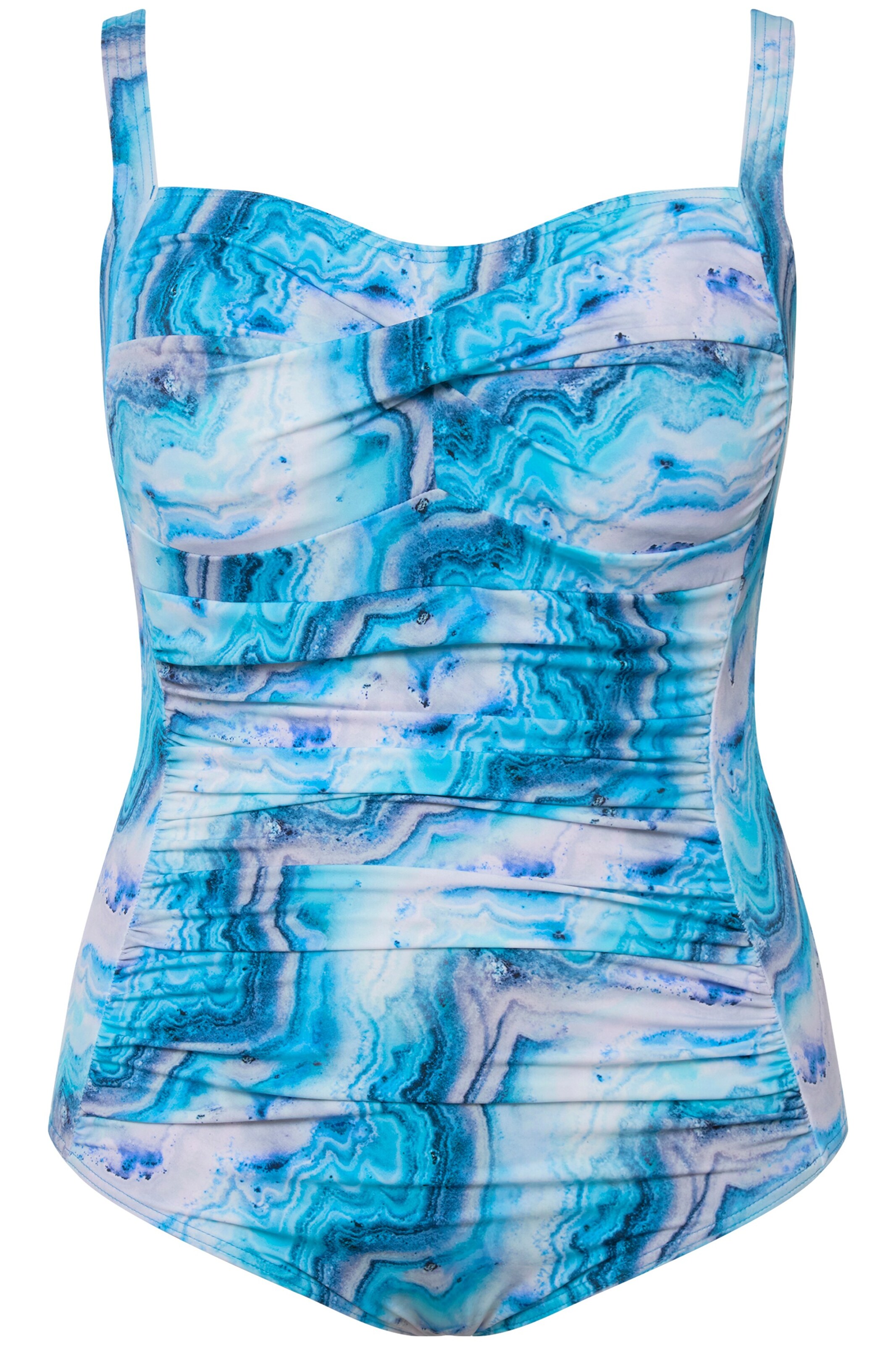 Bustier Maillot de bain Ulla Popken en bleu : devant