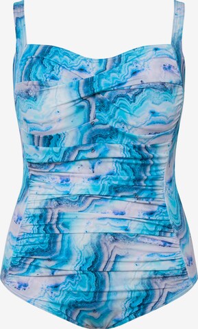 Bustier Maillot de bain Ulla Popken en bleu : devant