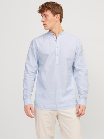 JACK & JONES Regular fit Button Up Shirt 'Summer' in Blue: front