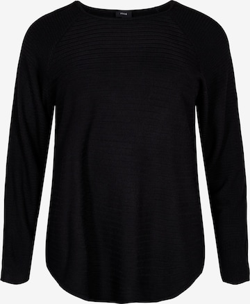 Zizzi Sweater 'Mamelia' in Black: front
