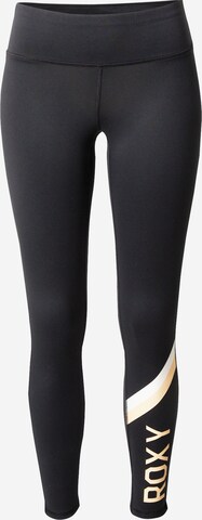 ROXY Skinny Workout Pants 'RISE & VIBE' in Black: front