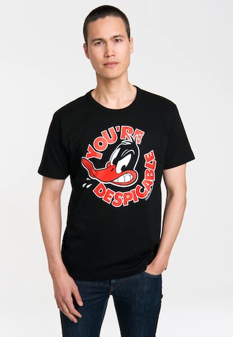 LOGOSHIRT Shirt 'Daffy Duck' in Black: front