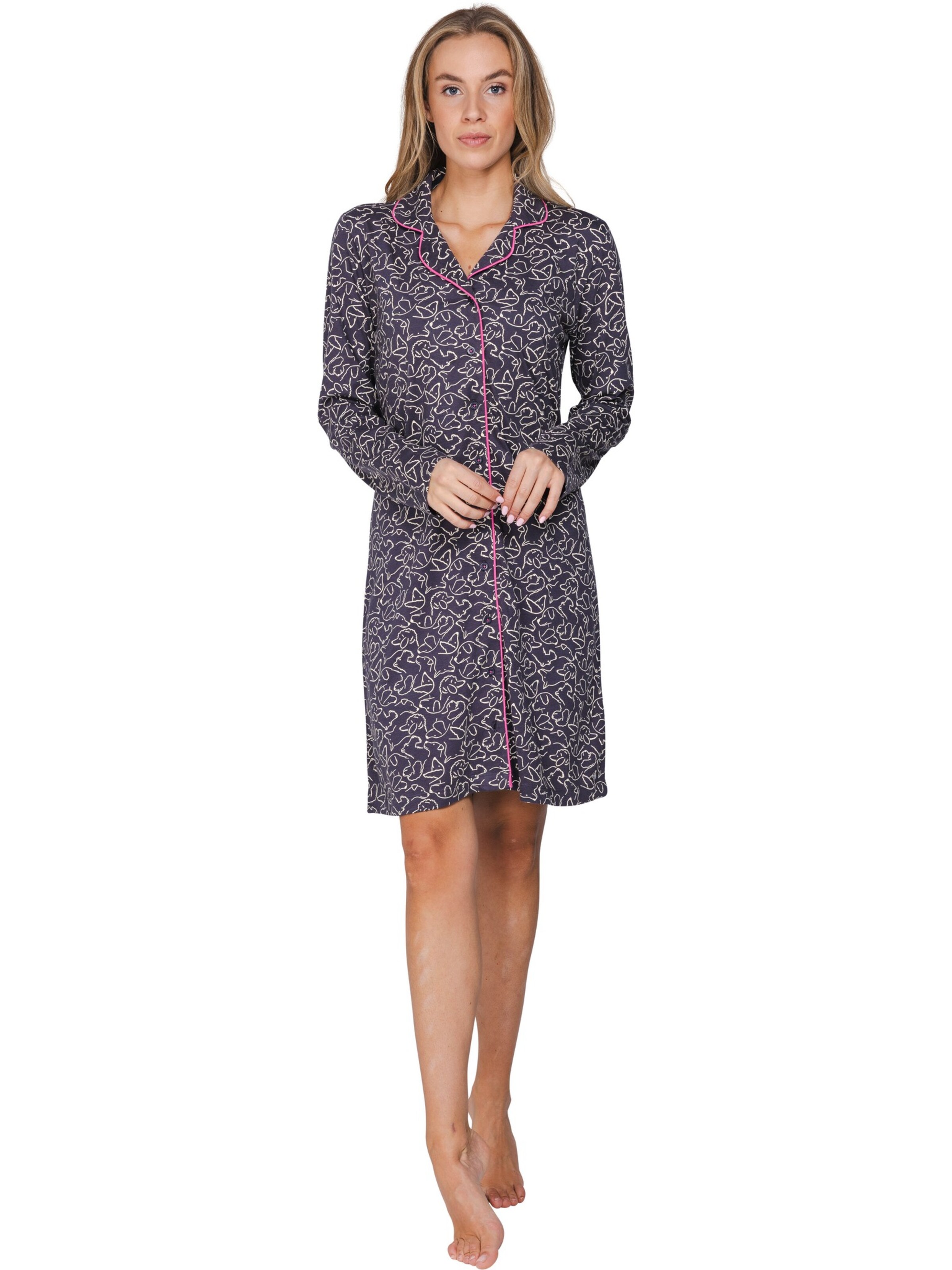 Chemise de nuit 'Furry Friend' Rebelle en gris