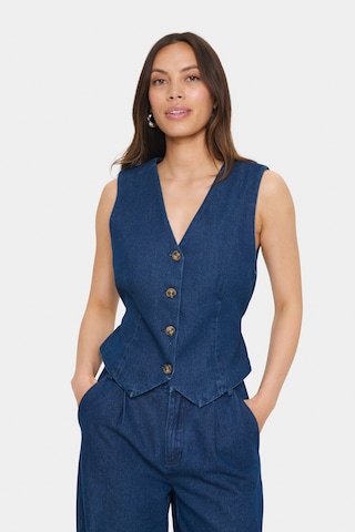 SAINT TROPEZ - Chaleco 'JaclynSZ' en azul: frente