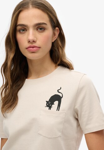 Superdry Shirt 'Psychic Readings' in Beige