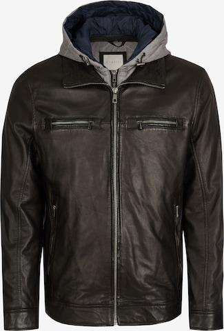 bugatti Between-Season Jacket 'Aurelino' in Black: front