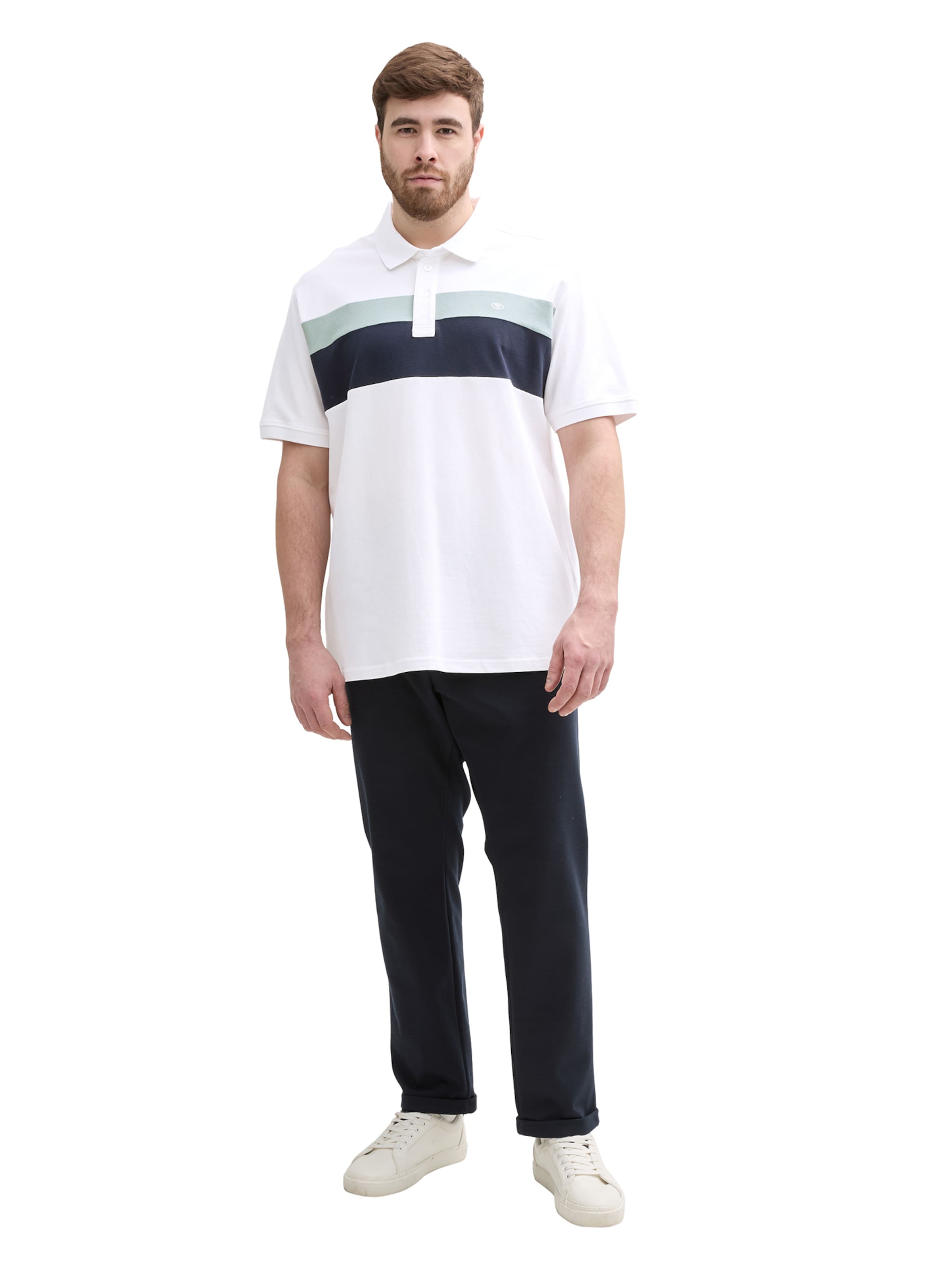 TOM TAILOR Men + T-shirt i vit