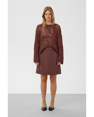 SOAKED IN LUXURY - Jersey 'SLBarb' en marrón