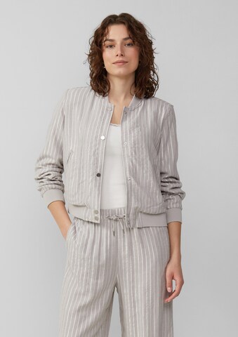 QS Between-season jacket in Grey: front