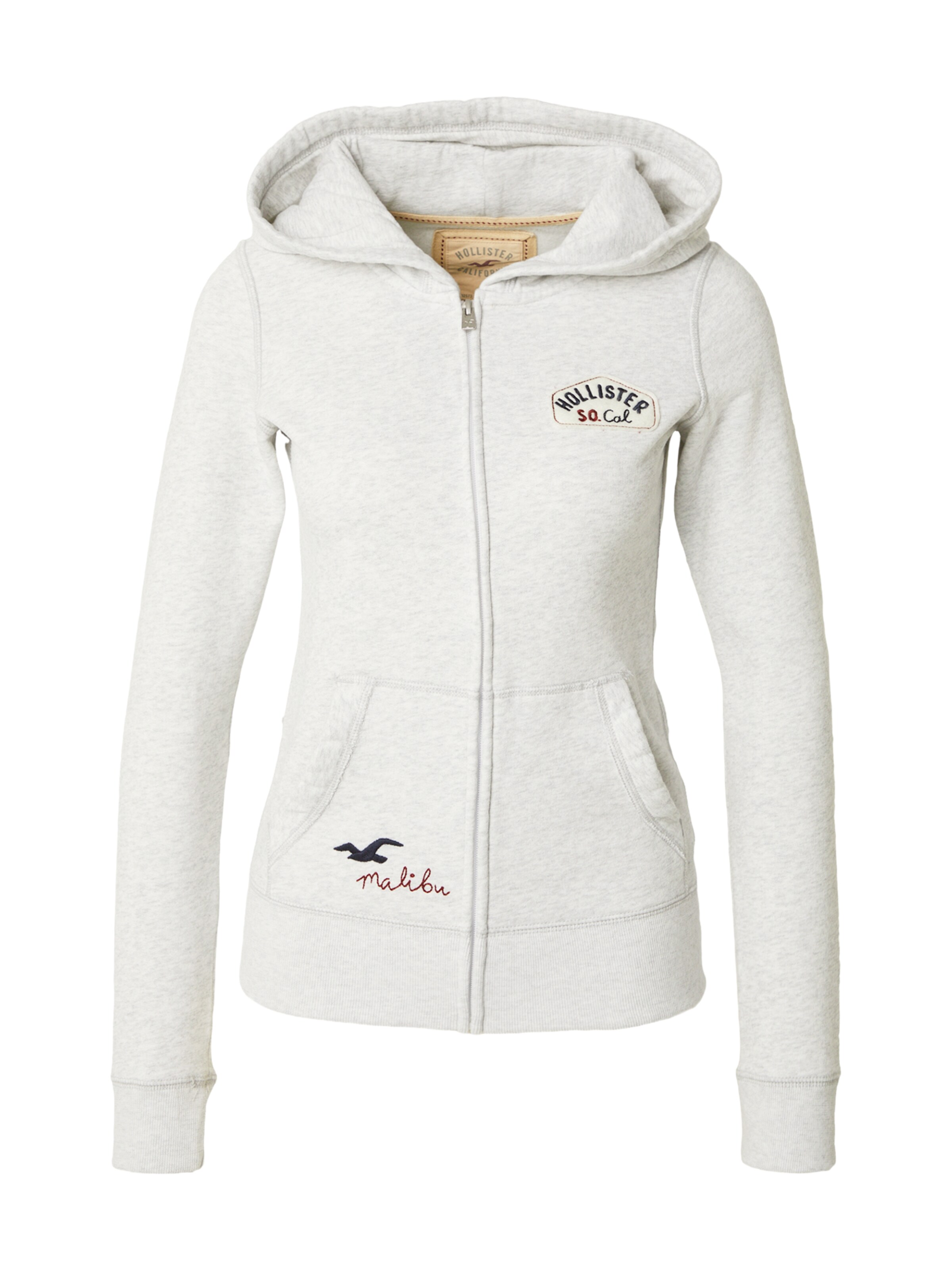 HOLLISTER Sweatjacka 'HERITAGE' i grå: framsida