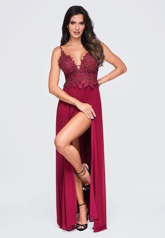 Robe de soirée Ombre en rouge