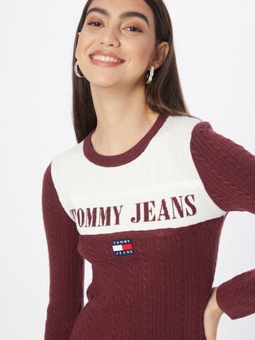 Tommy Jeans - Vestido de punto en rojo