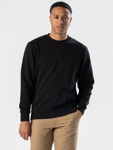 Pulover ' Sweatshirt Crewneck ' de la TEESHOPPEN pe negru: față