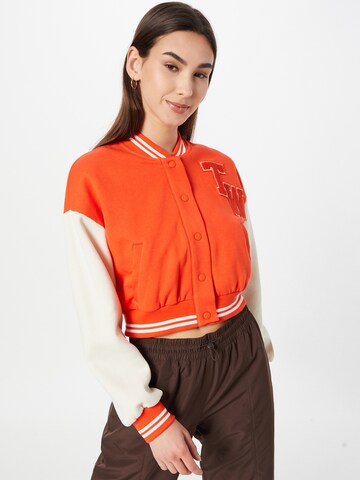 Tally Weijl Zip-Up Hoodie in Orange: front