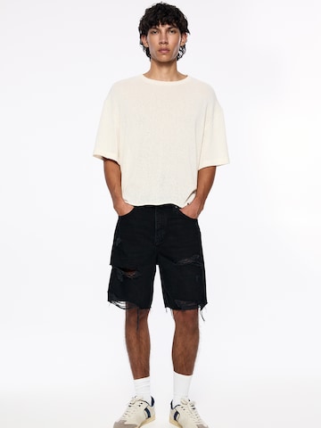 Pull&Bear Regular Shorts in Schwarz