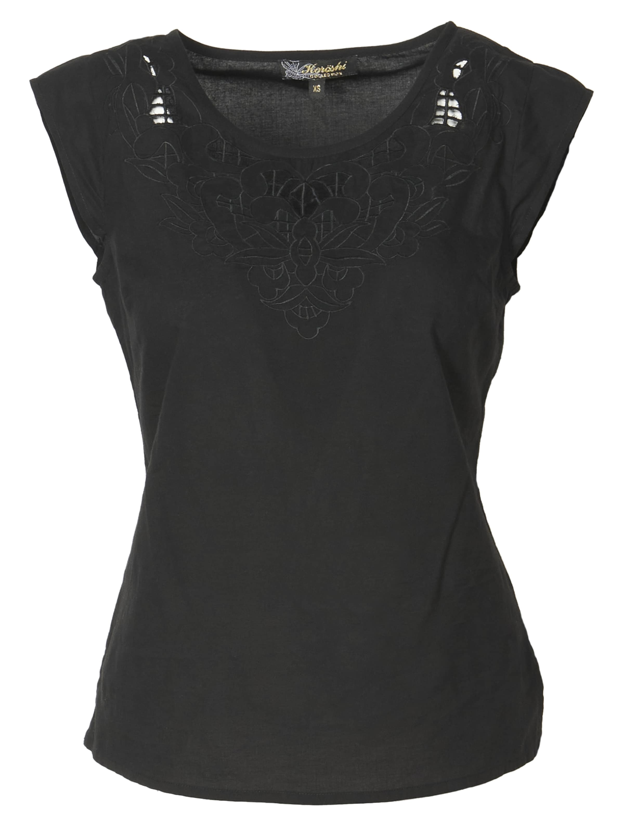 KOROSHI Bluse in Schwarz: Vorderseite