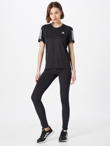 ADIDAS SPORTSWEAR - Camisa funcionais 'Own The Run' em preto