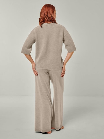Pull-over 'PULLOVER FAY - Halbarm Pullover in Strukturstrick' YOU LOOK PERFECT en gris