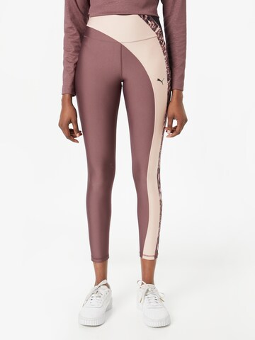 PUMA - Skinny Pantalón deportivo en lila: frente