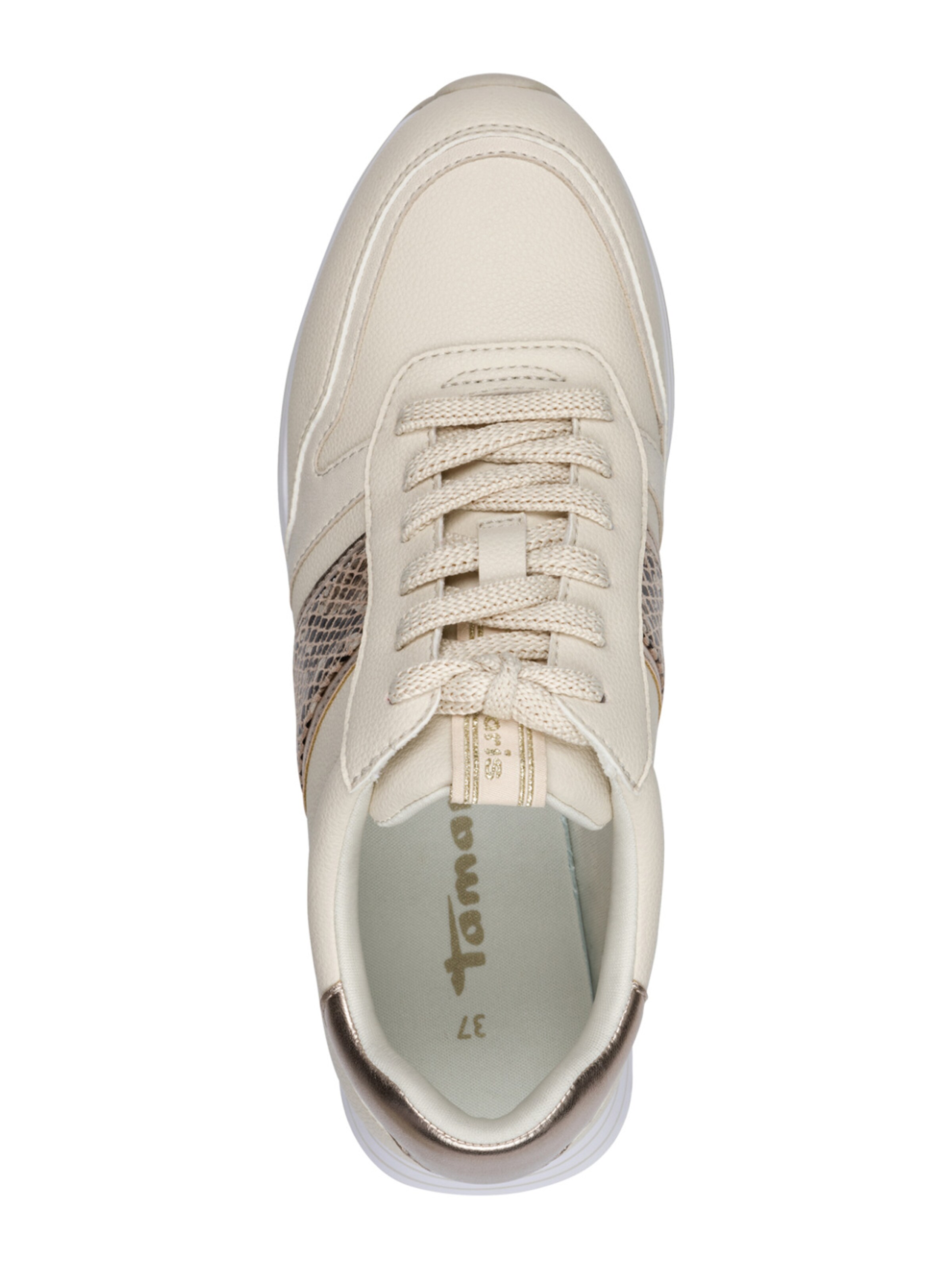 Tamaris Athletic Lace-Up Shoes in Beige: top