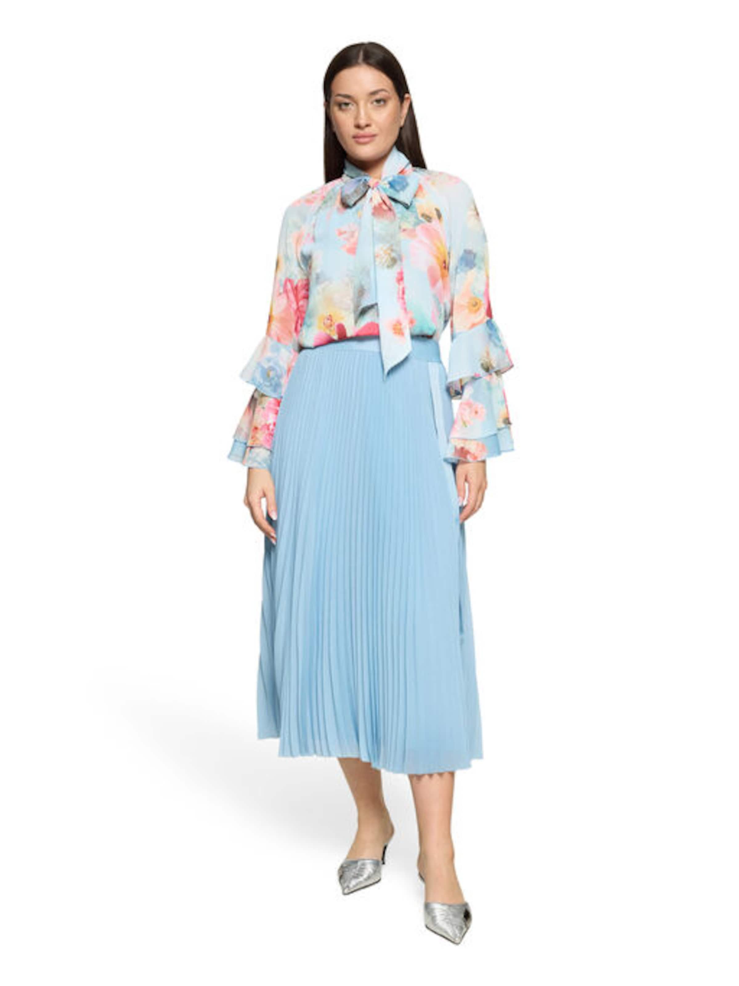 Vera Mont Chiffonbluse mit Volant in Blau