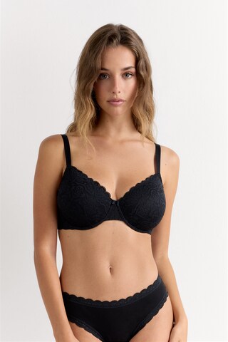 INTIMISSIMI T-shirt Bra 'FRANCESCA' in Black: front