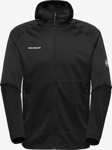 MAMMUT Funktionsfleecejacke ‘Crag' in Schwarz: Vorderseite