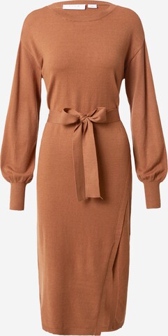 VILA Knitted dress 'Evie' in Brown: front