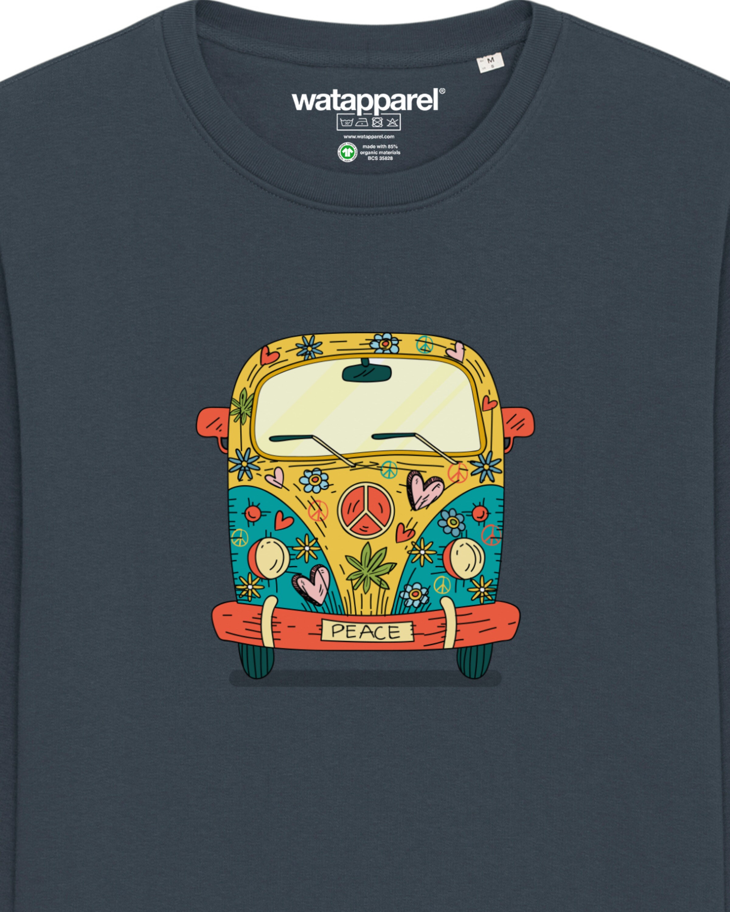 Felpa ' Hippies Bus ' di Watapparel in grigio