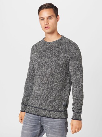 BLEND Пуловер в сиво: отпред