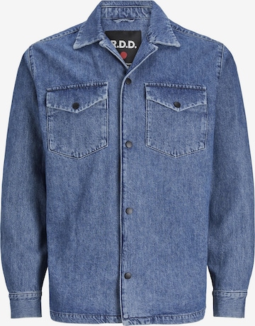 R.D.D. ROYAL DENIM DIVISION Comfort fit Button Up Shirt in Blue: front