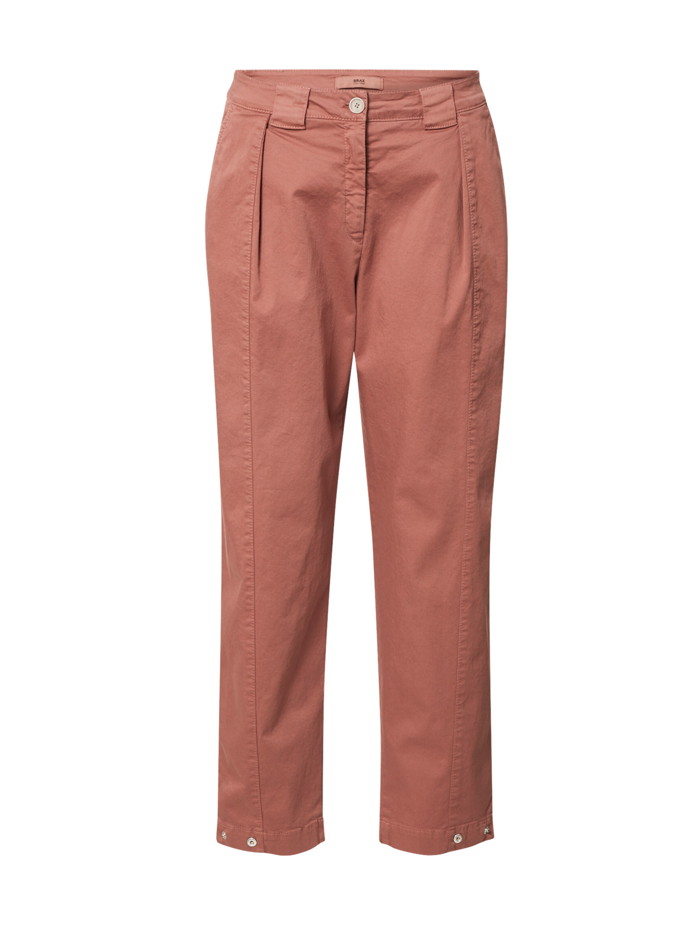 BRAX Tapered Pleat-front trousers 'MELO' in Brown: front