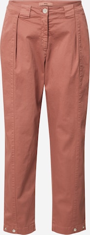 BRAX Tapered Bandplooibroek 'MELO' in Bruin: voorkant