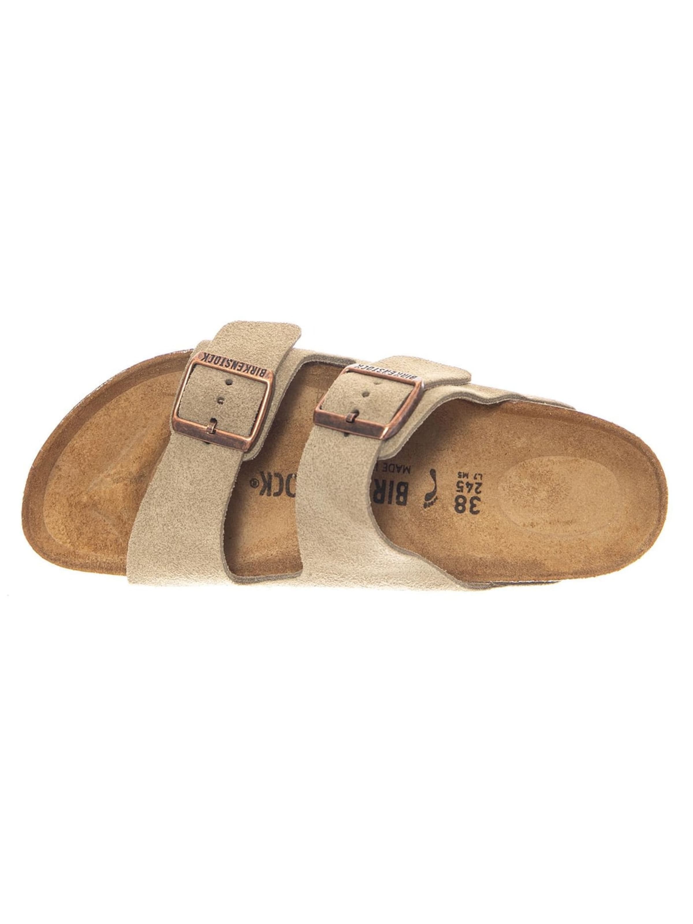 Sandales 'Arizona Suede Leather Narrow Fit Taupe' BIRKENSTOCK en beige