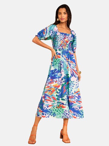 love & roses - Vestido en azul: frente