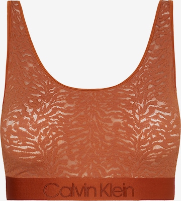 Calvin Klein Underwear Plus Bralette Bra 'Intrinsic' in Brown: front