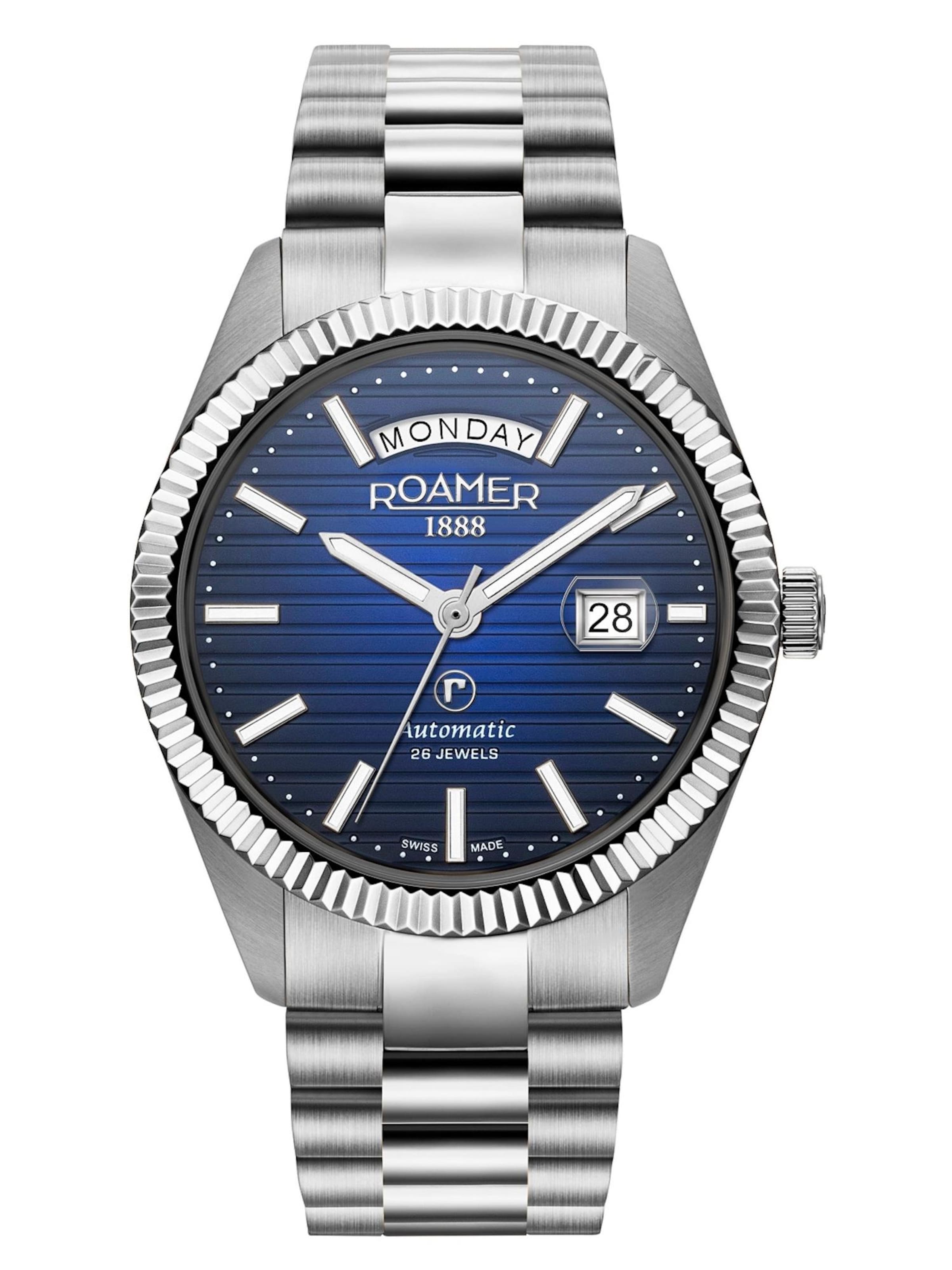 Roamer Analoguhr 'Primeline' in Blau: Vorderseite