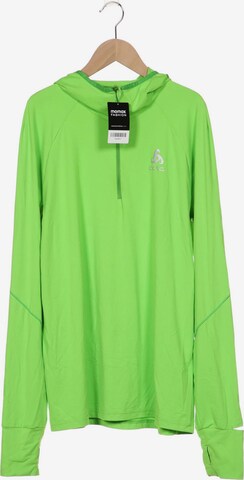 ODLO Sweatshirt & Zip-Up Hoodie in XL in Green: front
