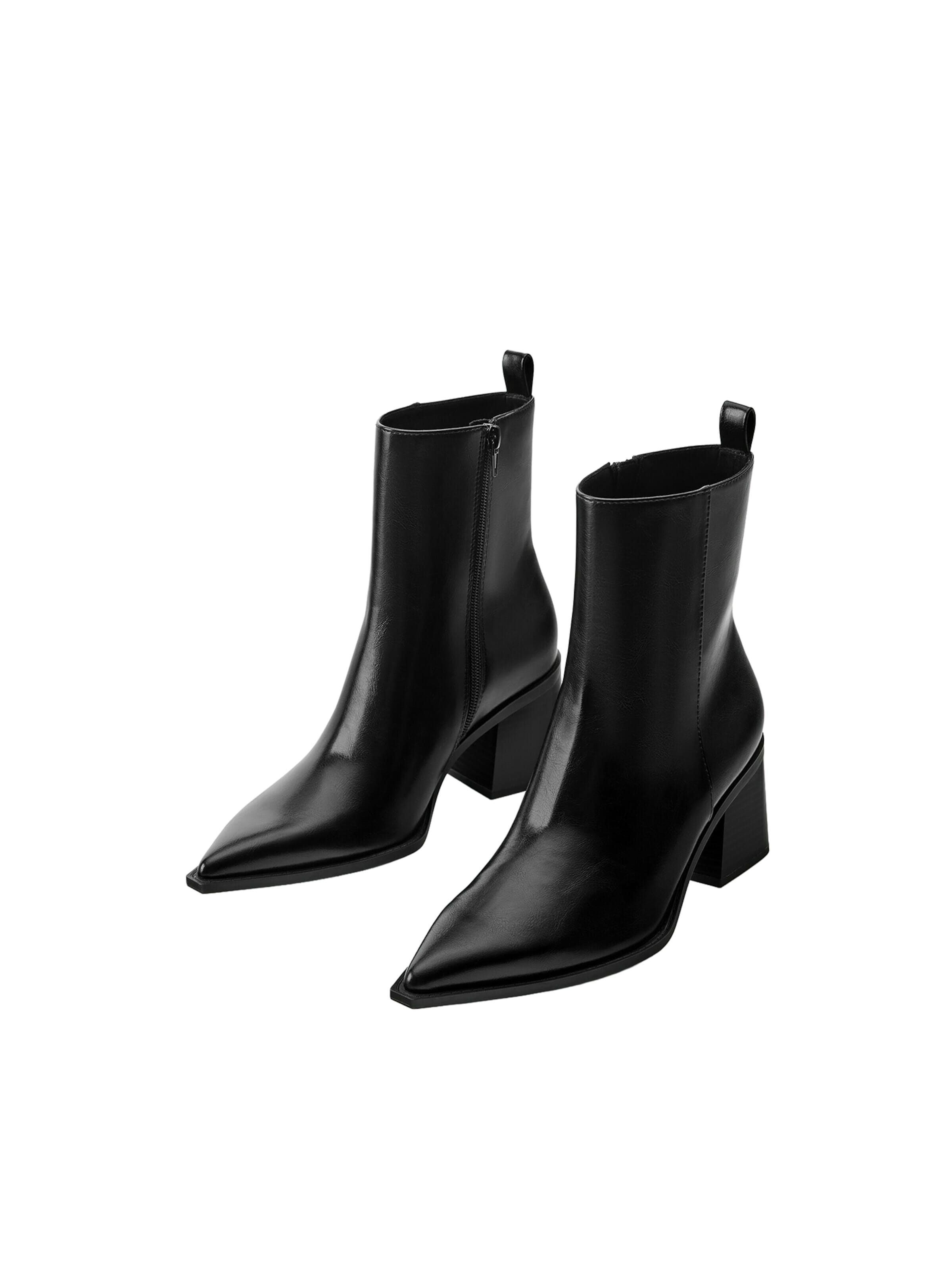 Pull&Bear Stiefelette in Schwarz