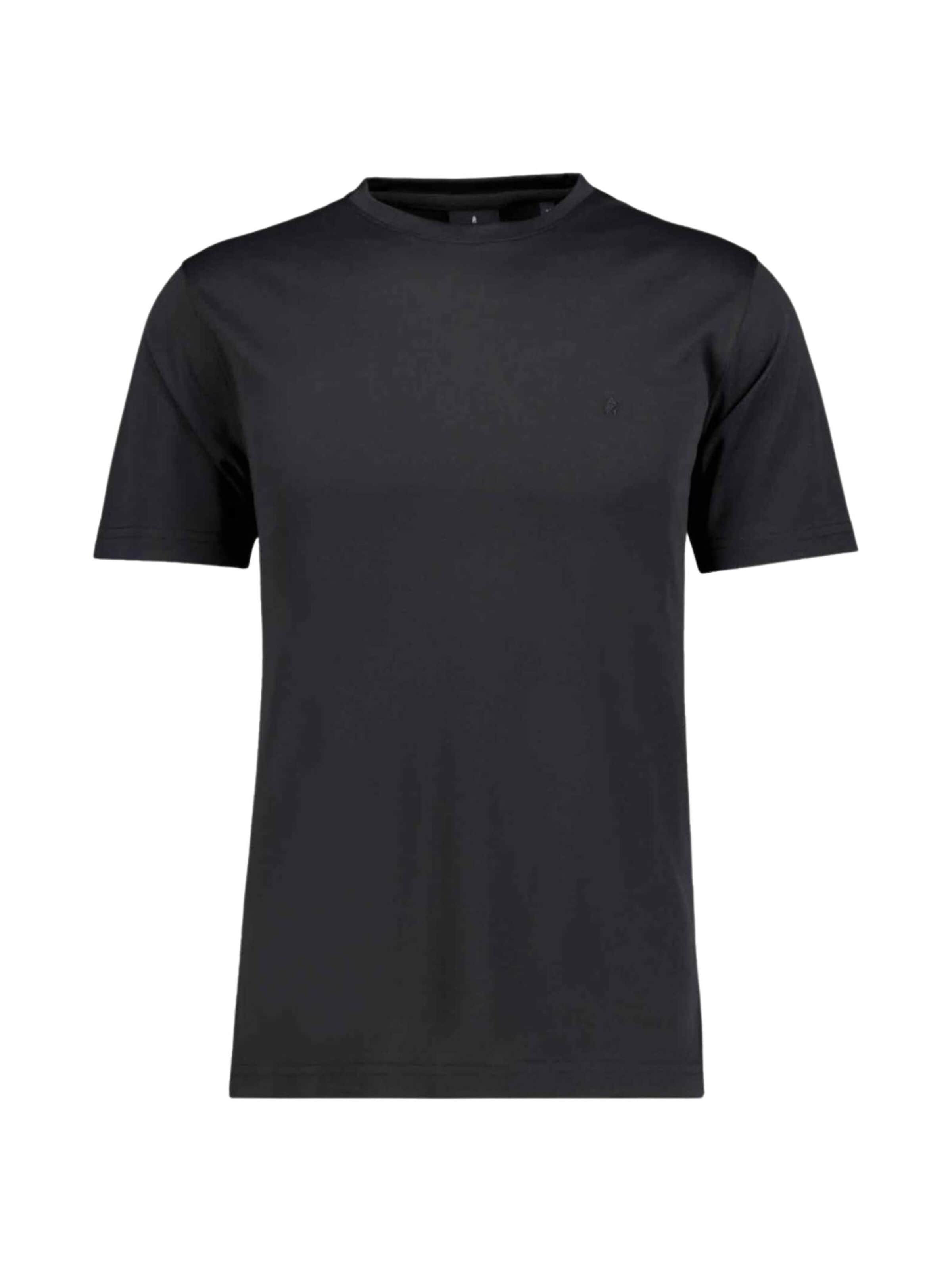 Ragman Shirt 'ROUND NECK SOLID' in Zwart: voorkant