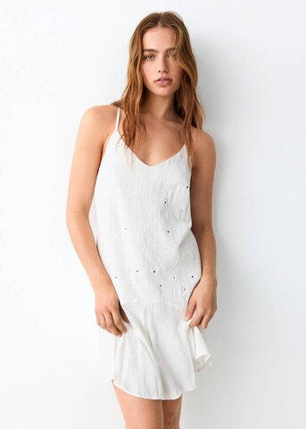 MANGO TEEN Dress 'Moss' in White