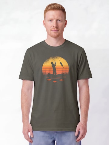T-Shirt 'Angler' Watapparel en vert : devant