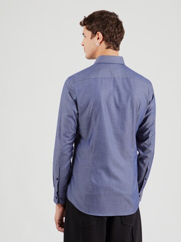 HUGO Slim fit Button Up Shirt 'Kason' in Blue