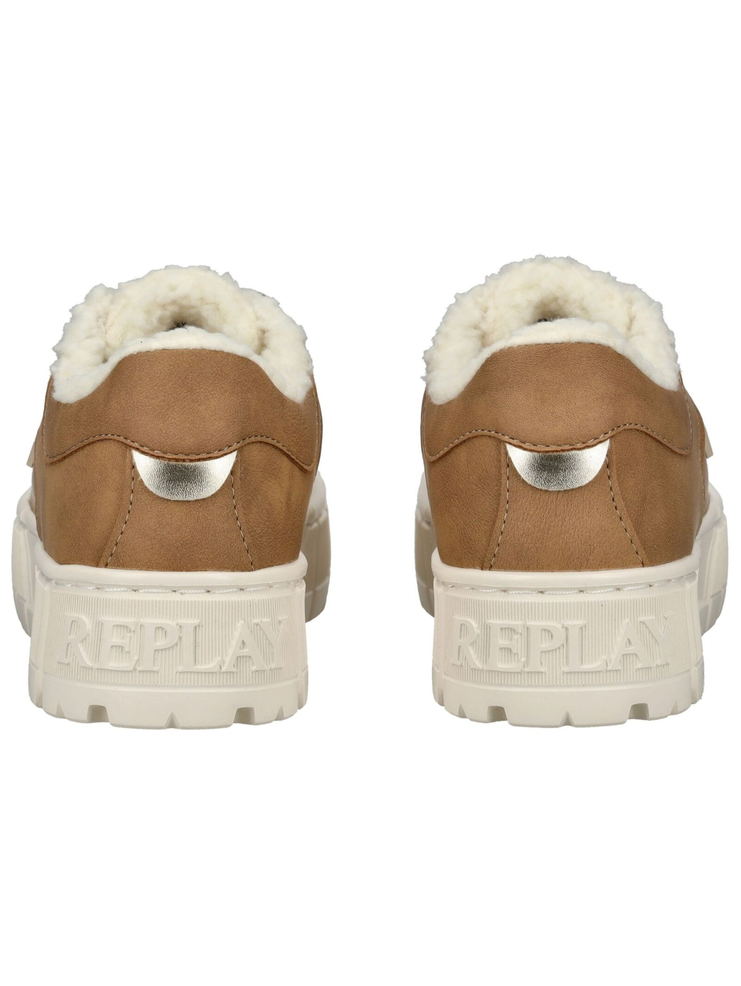 REPLAY High-Top Sneakers in Beige