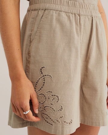 Loosefit Pantalon WE Fashion en beige