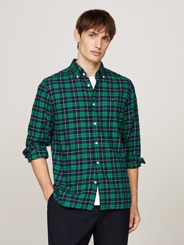 TOMMY HILFIGER Regular fit Button Up Shirt in Green: front