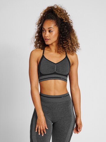 Hummel Bustier Sport bh 'Lulu' in Grijs: voorkant